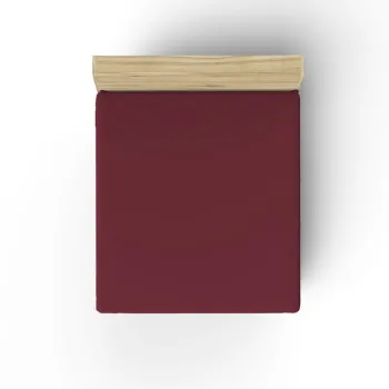 Cearceaf de pat cu elastic Ranforce Double Small (DE), L'essentiel Maison, Maroon, Maro imagine