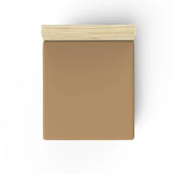 Cearceaf de pat cu elastic Ranforce King (FR) (IT) (ES) (DE), L'essentiel Maison, Light Brown, Maro deschis imagine
