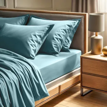 Cearceaf de pat cu elastic Ranforce Single (DE), L'essentiel Maison, Tonne Mavie, Verde menta imagine