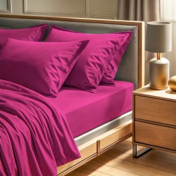 Cearceaf de pat cu elastic Ranforce Single (DE), L'essentiel Maison, Tonne Rosse, Roz prafuit imagine