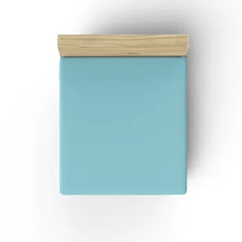 Cearceaf de pat cu elastic Ranforce Single Large (FR), L'essentiel Maison, Turquoise, Turcoaz imagine