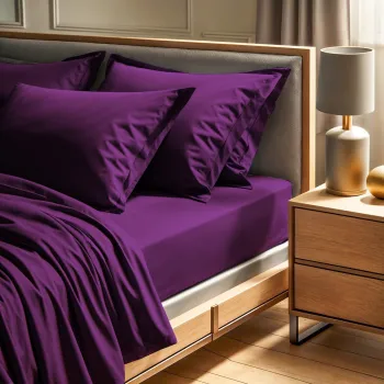 Cearceaf de pat cu elastic Ranforce Super King (FR) (IT) (ES) (DE), L'essentiel Maison, Tonne Viole, Mov imagine