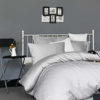 Cearceaf de pat cu elastic Satin Queen XL (DE), L'essentiel Maison, De Light Grey, Gri deschis imagine