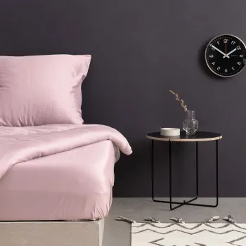 Cearceaf de pat cu elastic Satin Queen XL (DE), L'essentiel Maison, De Light Pink, Roz deschis imagine