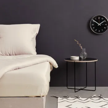 Cearceaf de pat cu elastic Satin Single (DE), L'essentiel Maison, De Cream, Crem imagine