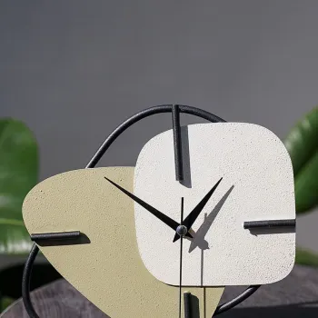 Ceas de masa, MYK2116-1, 26x25 cm, Verde imagine