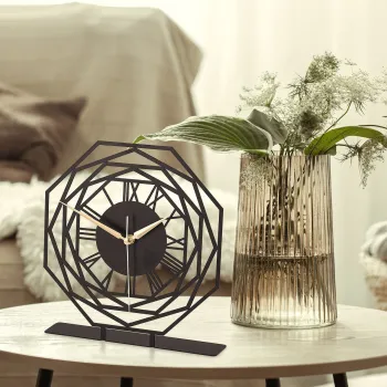 Ceas de masa, Repido, 25x23 cm, Negru imagine