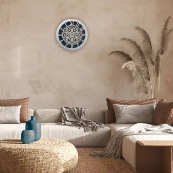 Ceas de perete decorativ, Hisar Antique, Dimensiune: 40 x 40 cm, Alb imagine