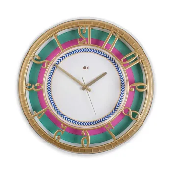 Ceas de perete decorativ, Hisar Classy, Dimensiune: 40 x 40 cm, Multicolor imagine