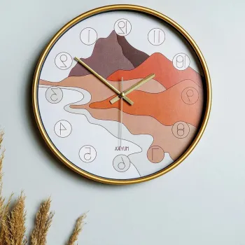 Ceas de perete decorativ, Inztprk, o30 cm, Multicolor imagine