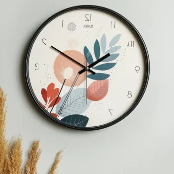Ceas de perete decorativ, Inzyprk, o30 cm, Multicolor imagine