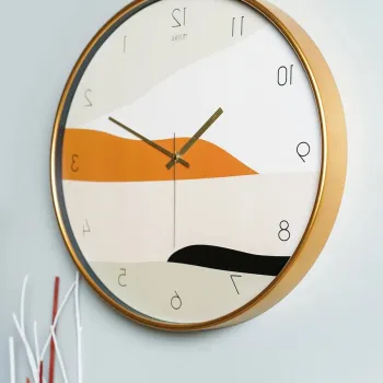 Ceas de perete decorativ, Pinotual, O 42 cm, Multicolor imagine