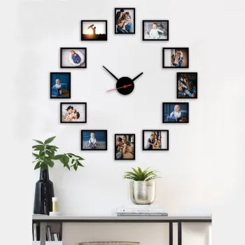 Ceas de perete decorativ, SCS01, Dimensiune 50 x 50 cm, Multicolor imagine