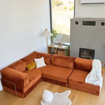 Coltar, Atelier del Sofa, 118FVL1401, MATERIAL TEXTIL CU NERVURI, Caramiziu imagine