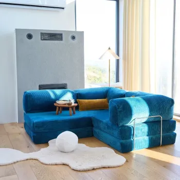 Coltar, Atelier del Sofa, 118FVL1406, MATERIAL TEXTIL CU NERVURI, Indigo imagine
