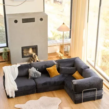 Coltar, Atelier del Sofa, 118FVL1408, MATERIAL TEXTIL CU NERVURI, Maro imagine