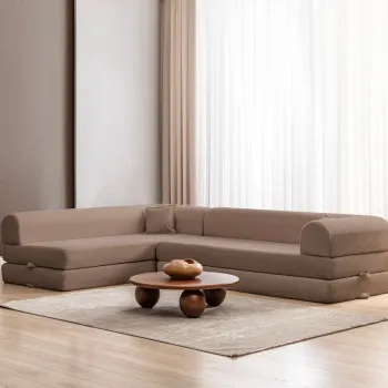Coltar, Atelier del Sofa, 118FVL1504, MATERIAL TEXTIL CU NERVURI, Bej imagine