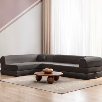 Coltar, Atelier del Sofa, 118FVL1506, MATERIAL TEXTIL CU NERVURI, Antracit imagine
