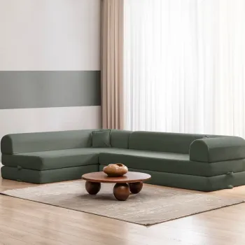 Coltar, Atelier del Sofa, 118FVL1507, MATERIAL TEXTIL CU NERVURI, Verde imagine