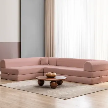 Coltar, Atelier del Sofa, 118FVL1509, MATERIAL TEXTIL CU NERVURI, Roz imagine