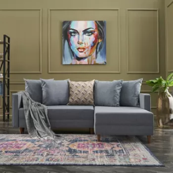 Coltar, Balcab Home, 825BLC1721, Lemn de fag, Albastru imagine