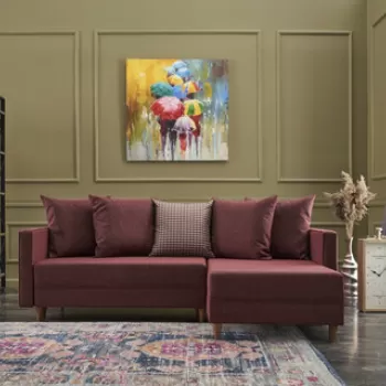 Coltar, Balcab Home, 825BLC1723, Lemn de fag, Rosu claret imagine