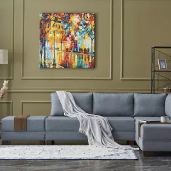 Coltar, Balcab Home, 825BLC2670, Lemn / PAL, Albastru imagine