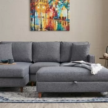 Coltar, Balcab Home, 825BLC2781, Lemn de brad / PAL, Gri imagine