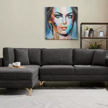 Coltar, Balcab Home, 825BLC2804, Lemn de fag, Antracit / Aur imagine