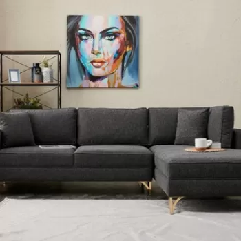 Coltar, Balcab Home, 825BLC2805, Lemn de fag, Antracit / Aur imagine