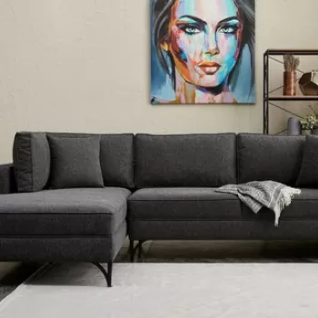 Coltar, Balcab Home, 825BLC2806, Lemn de fag, Antracit / Negru imagine