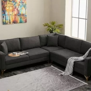 Coltar, Balcab Home, 825BLC2808, Lemn de fag, Antracit / Aur imagine