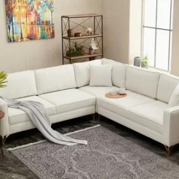 Coltar, Balcab Home, 825BLC2810, Lemn de fag, Crem / Aur imagine