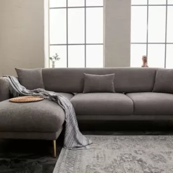 Coltar, Balcab Home, 825BLC2834, Lemn de fag, Gri / Auriu imagine