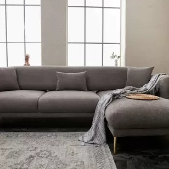 Coltar, Balcab Home, 825BLC2835, Lemn de fag, Gri / Auriu imagine