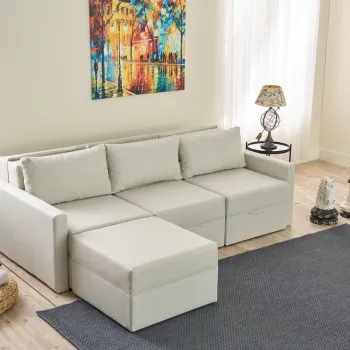 Coltar, Balcab Home, 825BLC5271, Cadru: 100% LEMN DE BRAD, Crem imagine