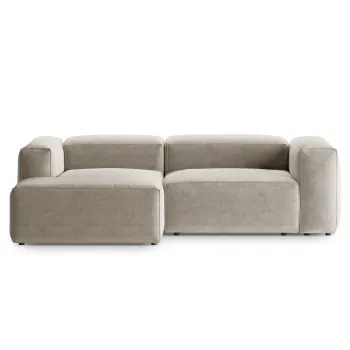 Coltar dreapta 2 locuri, Bergamo, Cosmopolitan Design, 244x152x70 cm, tesatura structurata, bej imagine