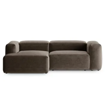 Coltar dreapta 2 locuri, Bergamo, Cosmopolitan Design, 244x152x70 cm, tesatura structurata, cappuccino imagine