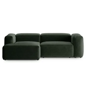 Coltar dreapta 2 locuri, Bergamo, Cosmopolitan Design, 244x152x70 cm, tesatura structurata, verde muschi imagine