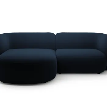 Coltar dreapta 2 locuri, Kate, Micadoni, 255x176x76 cm, catifea, albastru regal imagine