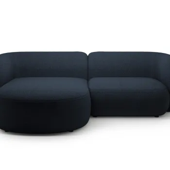 Coltar dreapta 2 locuri, Kate, Micadoni, 255x176x76 cm, tesatura boucle, albastru inchis imagine