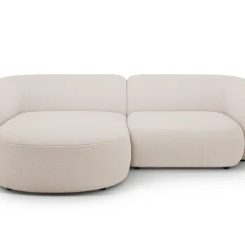 Coltar dreapta 2 locuri, Kate, Micadoni, 255x176x76 cm, tesatura boucle, bej imagine