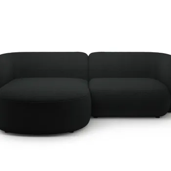 Coltar dreapta 2 locuri, Kate, Micadoni, 255x176x76 cm, tesatura boucle, negru imagine