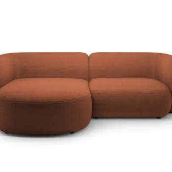 Coltar dreapta 2 locuri, Kate, Micadoni, 255x176x76 cm, tesatura boucle, teracota imagine