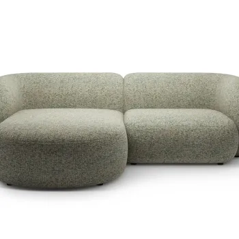 Coltar dreapta 2 locuri, Kate, Micadoni, 255x176x76 cm, tesatura structurata, verde muschi melanj imagine