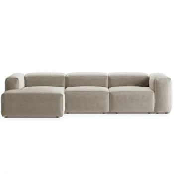 Coltar dreapta 3 locuri, Bergamo, Cosmopolitan Design, 304x152x70 cm, tesatura structurata, bej imagine