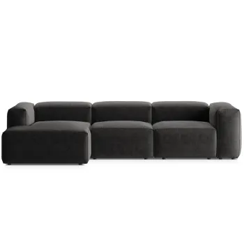 Coltar dreapta 3 locuri, Bergamo, Cosmopolitan Design, 304x152x70 cm, tesatura structurata, grafit imagine