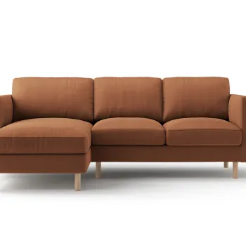 Coltar dreapta 3 locuri, Eden, Micadoni, 223x150x90 cm, catifea, miere imagine