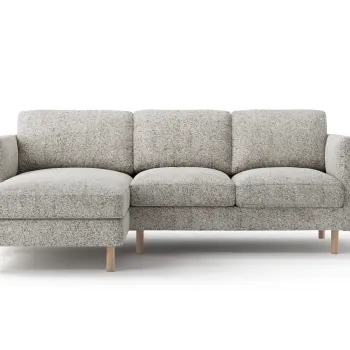 Coltar dreapta 3 locuri, Eden, Micadoni, 223x150x90 cm, tesatura structurata, bej melange imagine