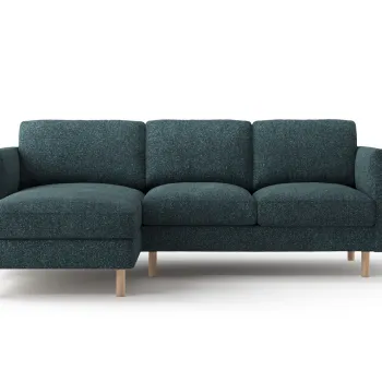 Coltar dreapta 3 locuri, Eden, Micadoni, 223x150x90 cm, tesatura structurata, verde albastrui melanj imagine